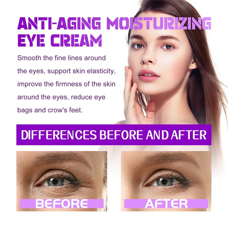 Crème déformante pour les yeux, anti-âge, élimine les poches sous les yeux, nourrit la peau, fermeté, lignes fines, produits de soins pour la peau