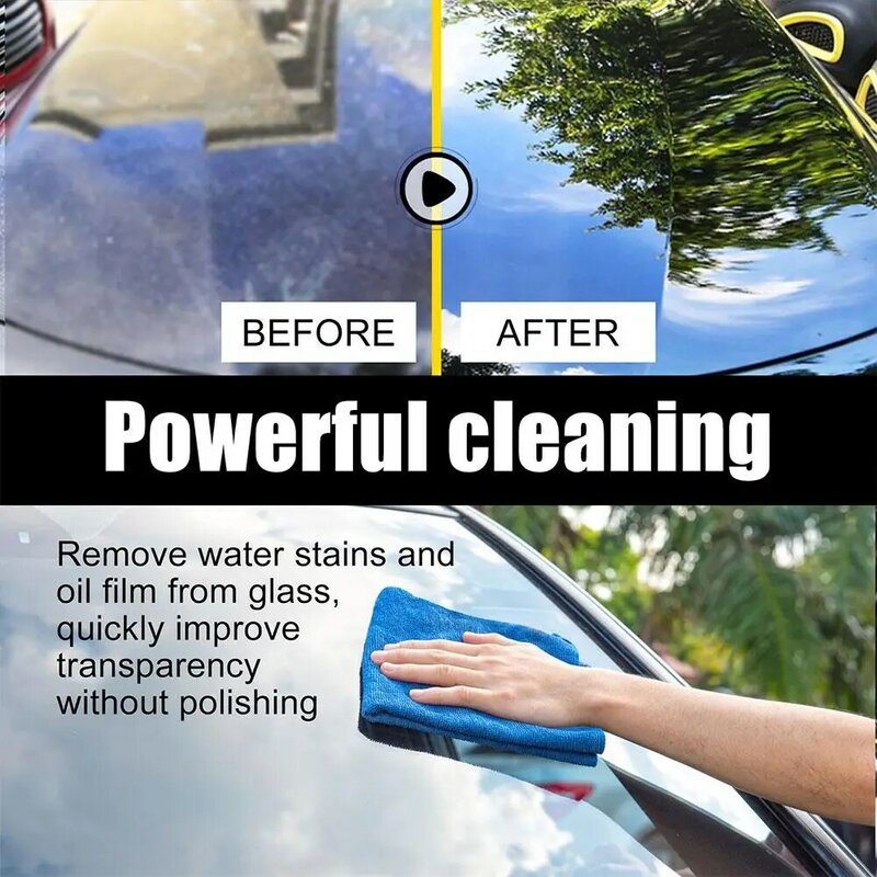 150ml Car Glass Oil Film Cleaner Deep Cleaning Polishing Removing Oil Car Car Cleaner Mirror Glass Rearview Dust Windshield U9P9