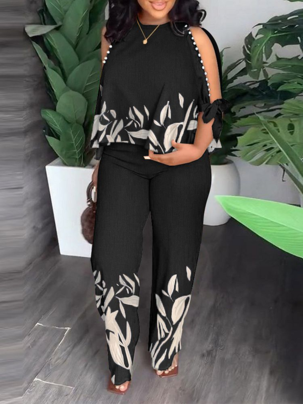 African Clothes Women 2 Piece Set Dashiki Africa Clothing Outfits 2024 New Solid Fashion Tops And Pants African Office Lady Suit