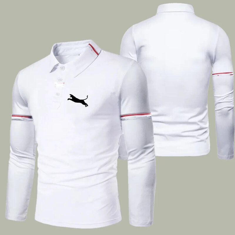 Męskie koszulki Polo odzież sportowa z długim rękawem hddhhh męska odzież modny nadruk