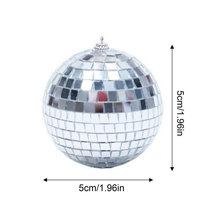 Mini Disco Ball KTV Bar Reflective Glass Ball Stage Rotating Silver Mirror Disco Balls Hanging Ornament Wedding Party Home Decor