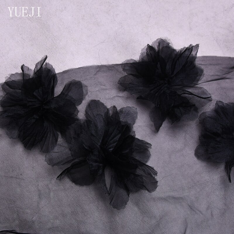 YUEJI Bridal Lace Flower Edge Bridal Fashion Black Double Soft Veil Original Ideas Wedding Party Accessories 0204
