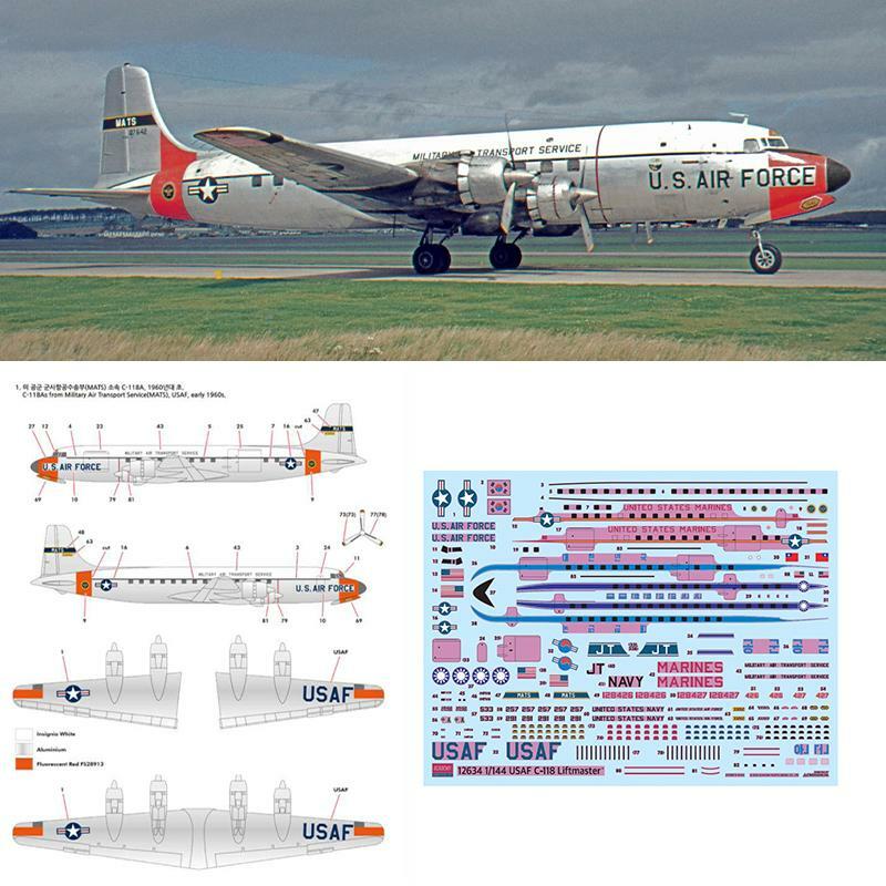 ACADEMY AC12634 1/144 Scale USAF C-118 Liftmaster Model Kit