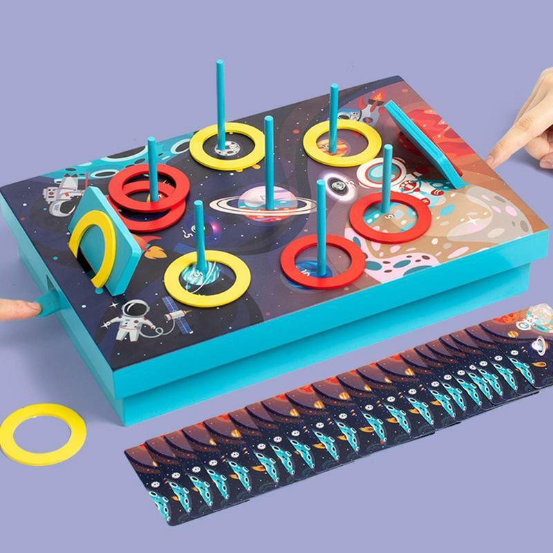 Permainan meja untuk anak-anak pemutar ganda cincin tempur ejeksi permainan keluarga malam kompetisi permainan papan permainan menyenangkan untuk orang dewasa dan