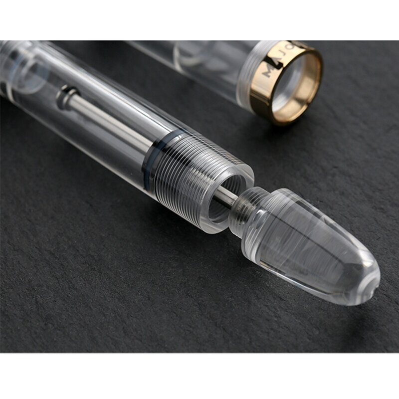 Eyedropper ปากกาหมึกซึมอะคริลิค C4 Majohn โปร่งใส F M nib ปากกาของขวัญอุปกรณ์การเขียนของโรงเรียนธุรกิจสำนักงานสำหรับนักเรียน
