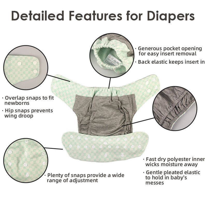 Babyshow-pañales de tela lavables y reutilizables para bebé, pantalones ajustables de talla única, supercómodos, novedad de 2023
