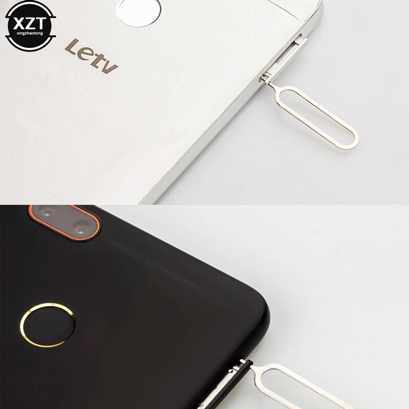 ถาดใส่ซิมการ์ด1ชิ้นอุปกรณ์ถอดกุญแจเข็มสแตนเลสสำหรับ Apple iPhone iPad Samsung Xiaomi Huawei