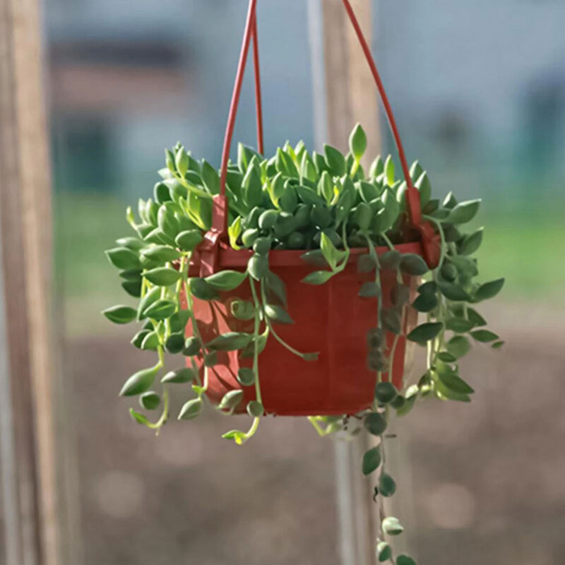 1PC Plastic Flower Pot Chain Plant Basket Plant Holder Hanging Balcony Decor  Plant Pots Hanger Hook Garden Accessories