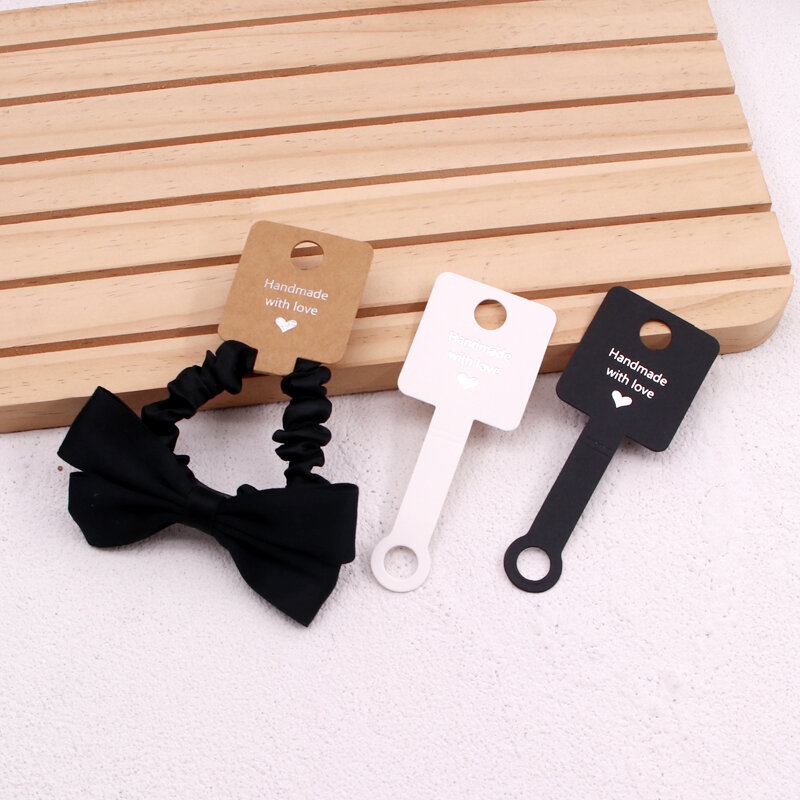 20Pcs/Lot Self-adhesive Paper Card 4x10cm Ring Necklace Bracelets Display Card Favor Jewelry Hair Accessories Packaging Cards