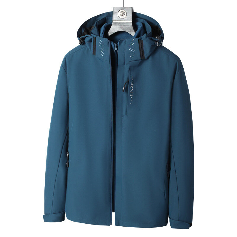 The New Outdoor Jacket Is Thickened 3-in-1 Two-piece Windproof Warm Detachable Mountaineering Jacket