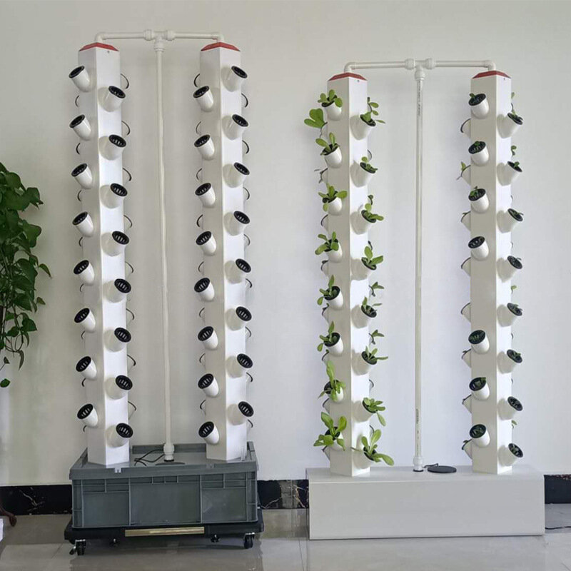 Hydroponics Growing System Indoors Smart Hydroponics System with Light Vertical Hydroponic Tower Gardening Equipment Planters