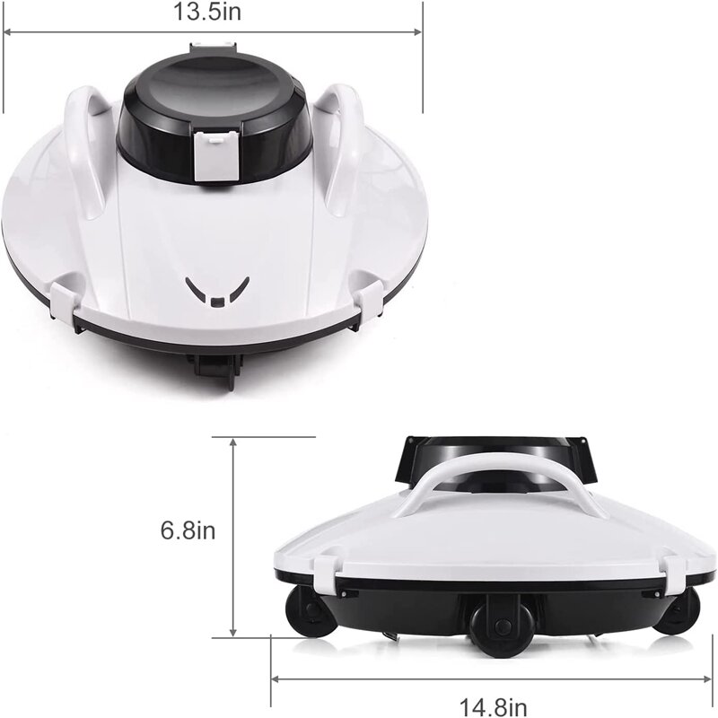 Robot Pool Cleaner Cordless with LED Indicator Robot Vacuum Cleaner Automatic Cleaning Machine for Swimming Pool