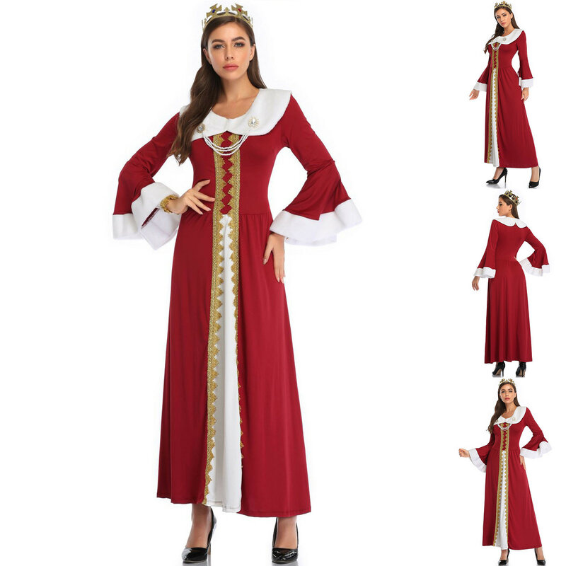 Nuovo vestito da strega medievale per le donne Halloween Carnival Party Cosplay Performance abbigliamento età media costumi da sposa vampiro
