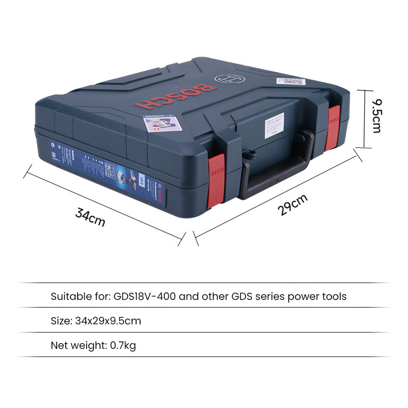 Bosch-caixa de ferramentas portátil, estojo de plástico para ferramentas elétricas gsr120-li/gsb120/gds/gbh180-li/gbh180-li/gbh2-26/28, embalagem de ferramentas