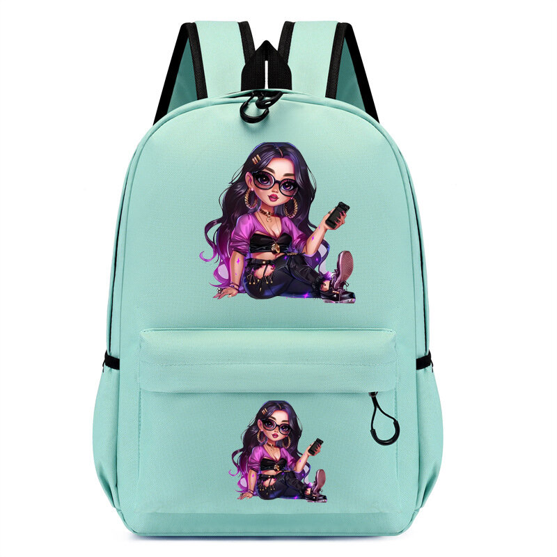 Children Bagpack Pretty Girl Print Backpack Kindergarten Schoolbag Kids Bagpack Bags Cartoon Girl Student Bookbag Travel Mochila
