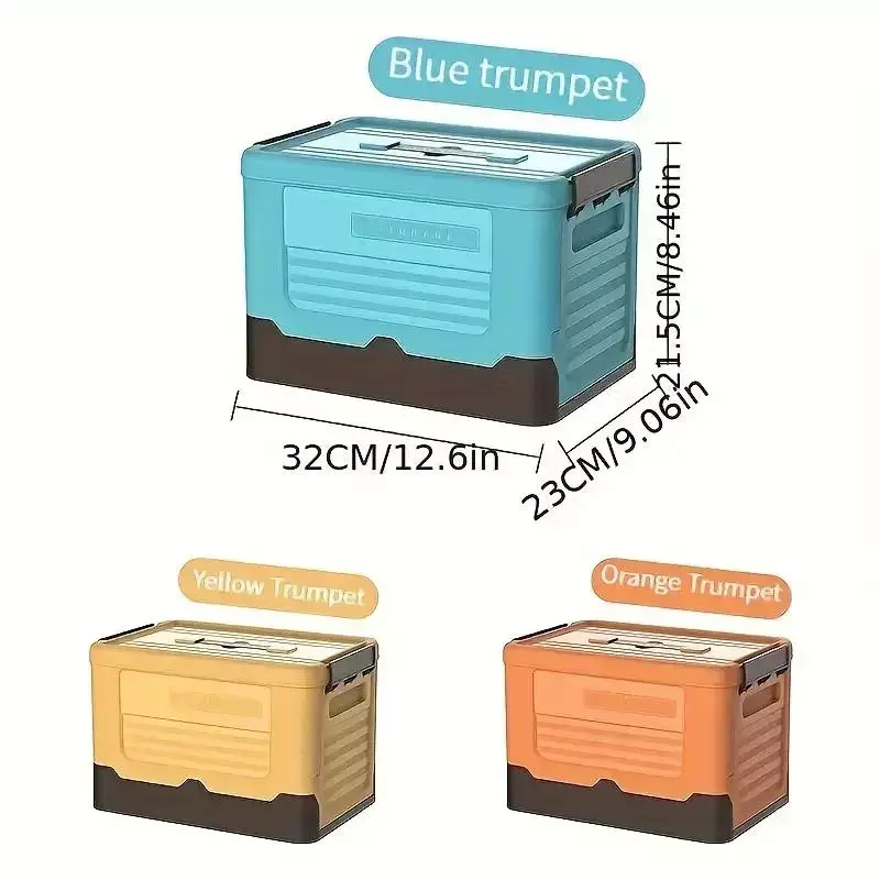1pc Foldable Storage Box Wardrobe Storage Box Large Capacity For Toy Clothes Snacks Books Shoes Plastic Box For Car Household