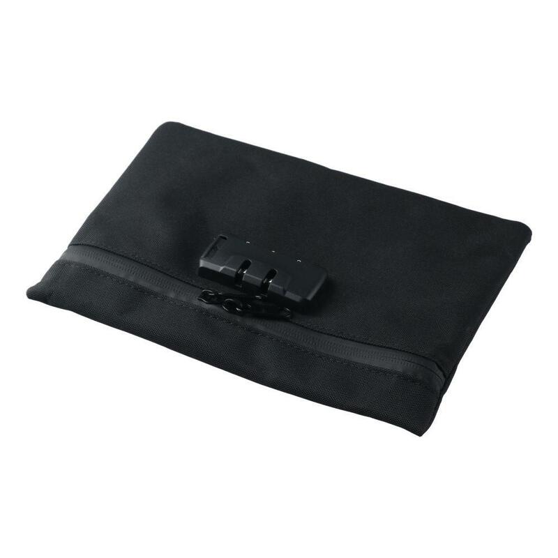 กระเป๋าใส่เงินแบบพกพาพร้อมล็อครหัสกระเป๋าเอกสารสีดำกระเป๋าอุปกรณ์ล็อคพร้อมกระเป๋าซิปสำหรับเงินสด