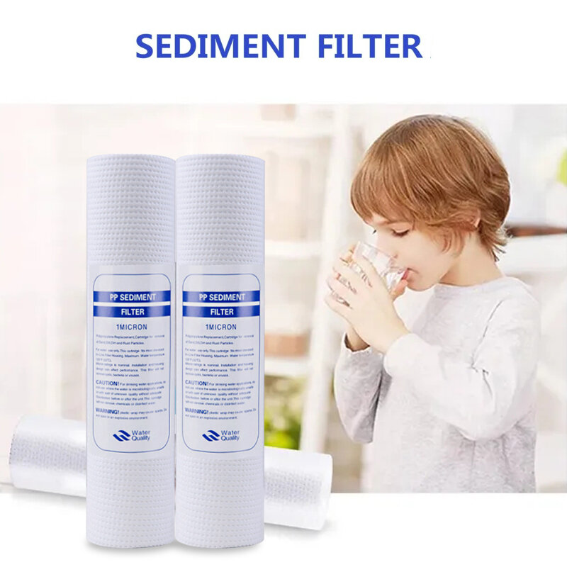 10 Inch PP Cotton Filter 1/5 Micron Sediment Water Filter Purifier Cartridge Reverse Osmosis Element Ultra Filtration 25pcs