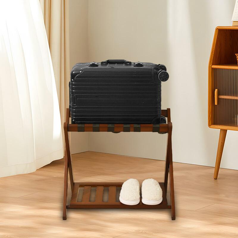 Klappbarer Gepäckträger-Kofferst änder Praktischer 26x17x21 Zoll robuster, stilvoller Mehrzweck-Aufbewahrung regal mit tragbaren Nylon bändern
