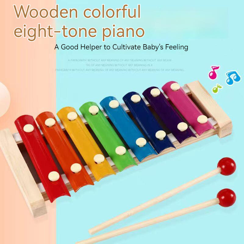 Children's hand-eye coordination, early education, educational enlightenment, Musical Instruments, small wooden percussion toys