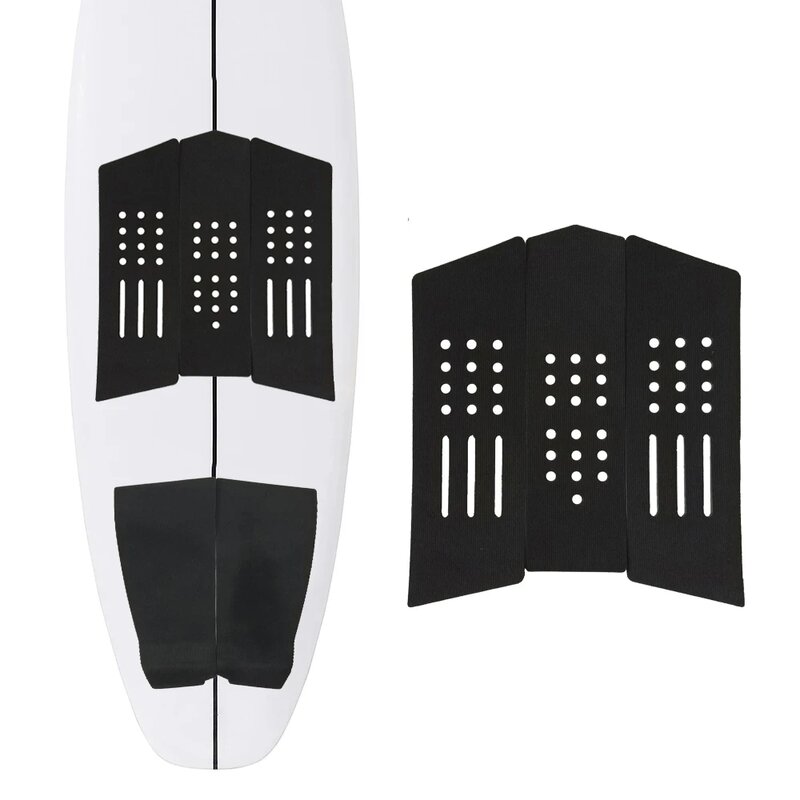 Podkładka trakcyjna do deski surfingowej 3-częściowe podkładki do surfowania z pianki EVA antypoślizgowe uchwyty samoprzylepne akcesoria do surfowania