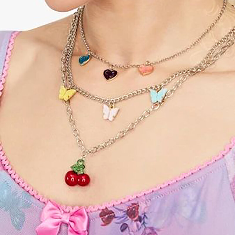 20pcs Handmade Cherry Strawberry Corn Eggplant Watermelon Lampwork Pendants for Diy Jewelry Making Necklace Earrings Accessories