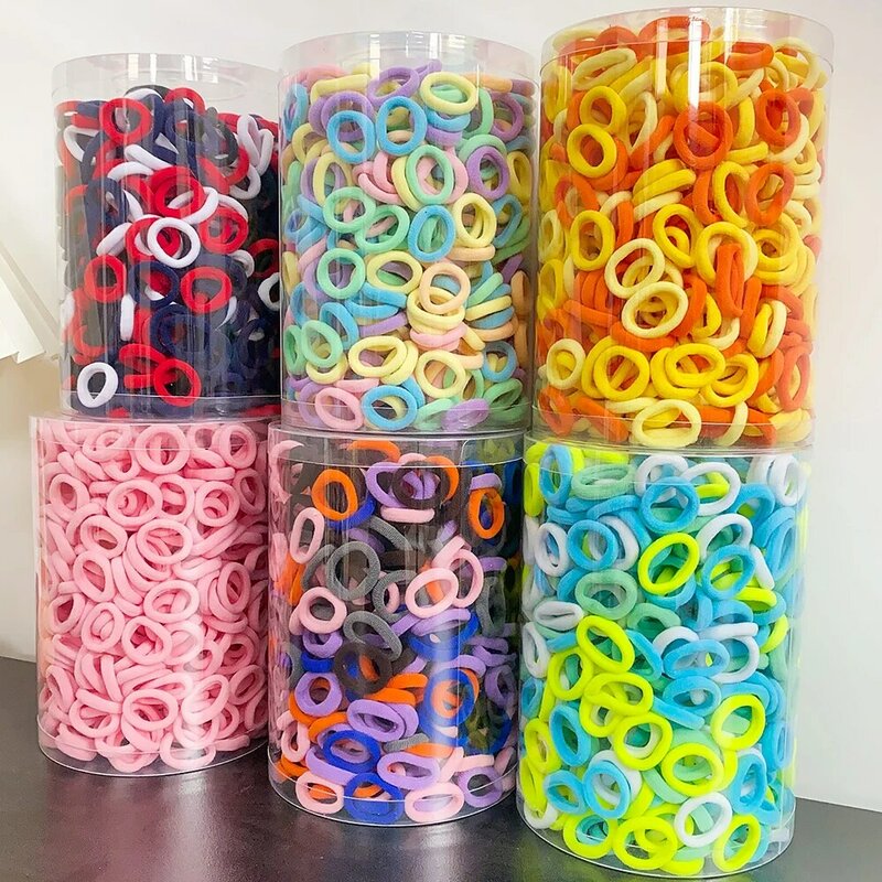 50/100/300pcs Kids Elastic Hair Bands Girls Sweets Scrunchie Rubber Band for Children Hair Ties Headband Baby Hair Accessories