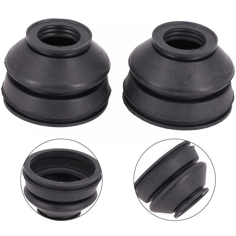 Black Rubber Ball Joint Dust Cover, Suspensão Substituição, Rubber-Boot para ajudar a eliminar puxões, Minimizando o desgaste, 18x40x32mm, 2pcs