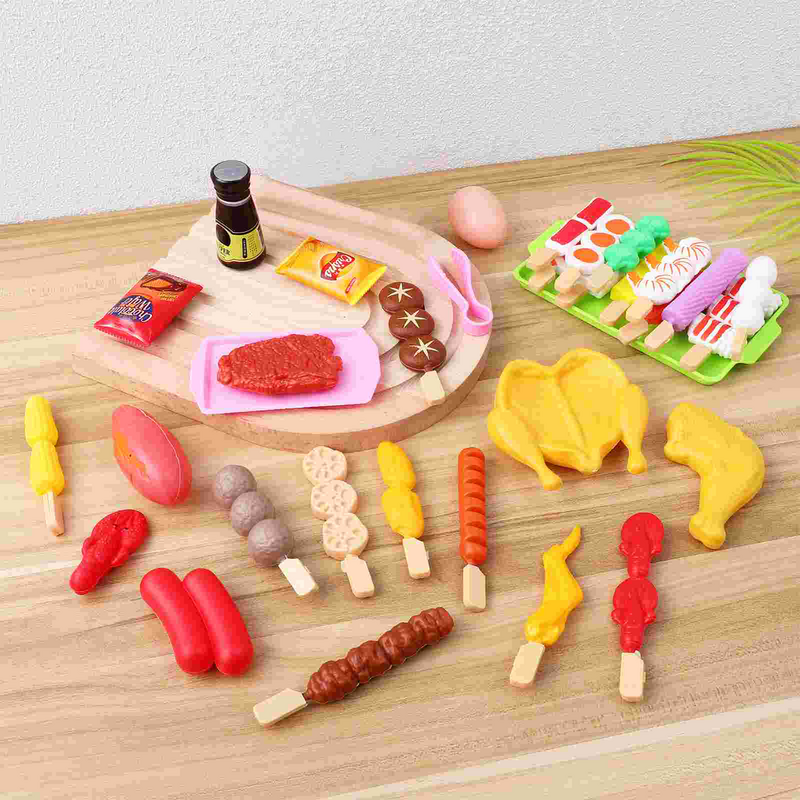 72 Pcs Simulated Barbecue 72pcs Bagged Pretend Play Barbecue Pretend Play Barbecue