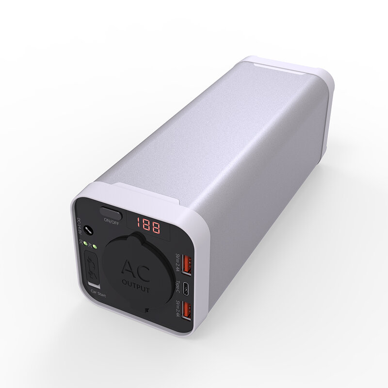 แท่นชาร์จแบตเตอรี่ในรถยนต์ AC DC 40000mAh USB 150Wh UPS แบบพกพาสำหรับการเดินทางแล็ปท็อป
