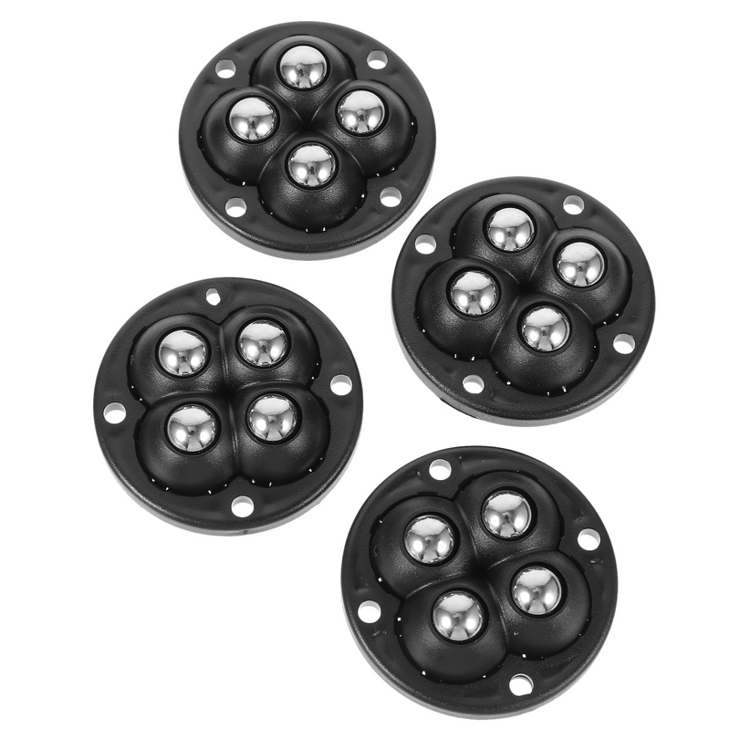 4pcs Caster Wheel 4-ball Storage Case Caster Trash Can Wheel Adhesive Caster Wheel