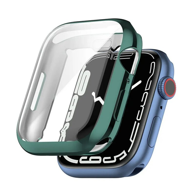 Plating Uhr Schutzhülle Für Apple Uhr S7 41mm 45mm Volle Schutz Weichen TPU Bumper Rahmen Überzug uhr Abdeckung