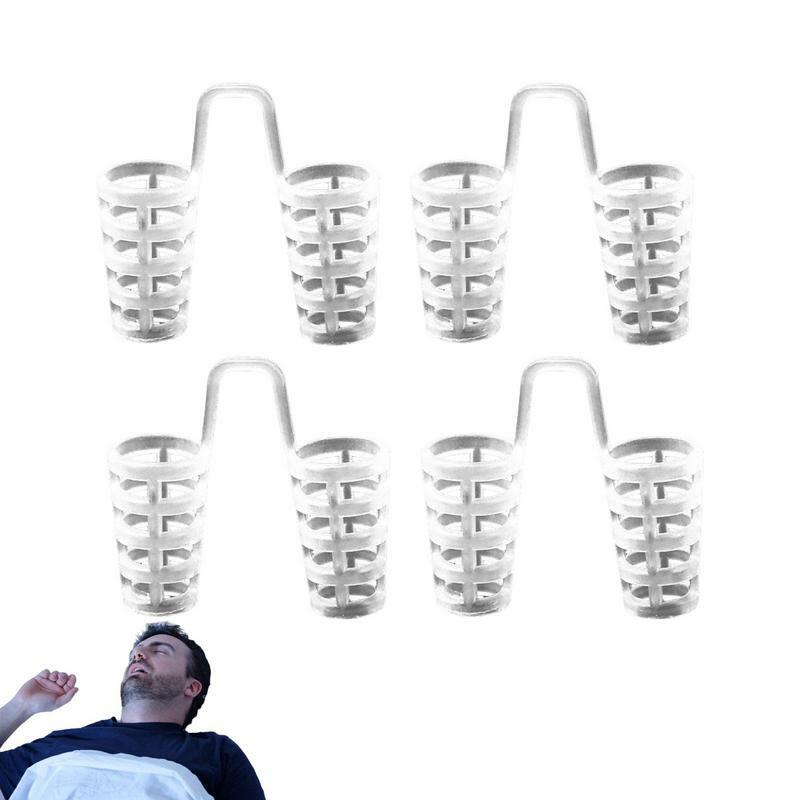 Nostril Opener Hollow Out Stop Snoring Silicone 4 Pcs Nose Breathing Inserts Prevent Snoring Reduce Nasal Congestion Difficulty 