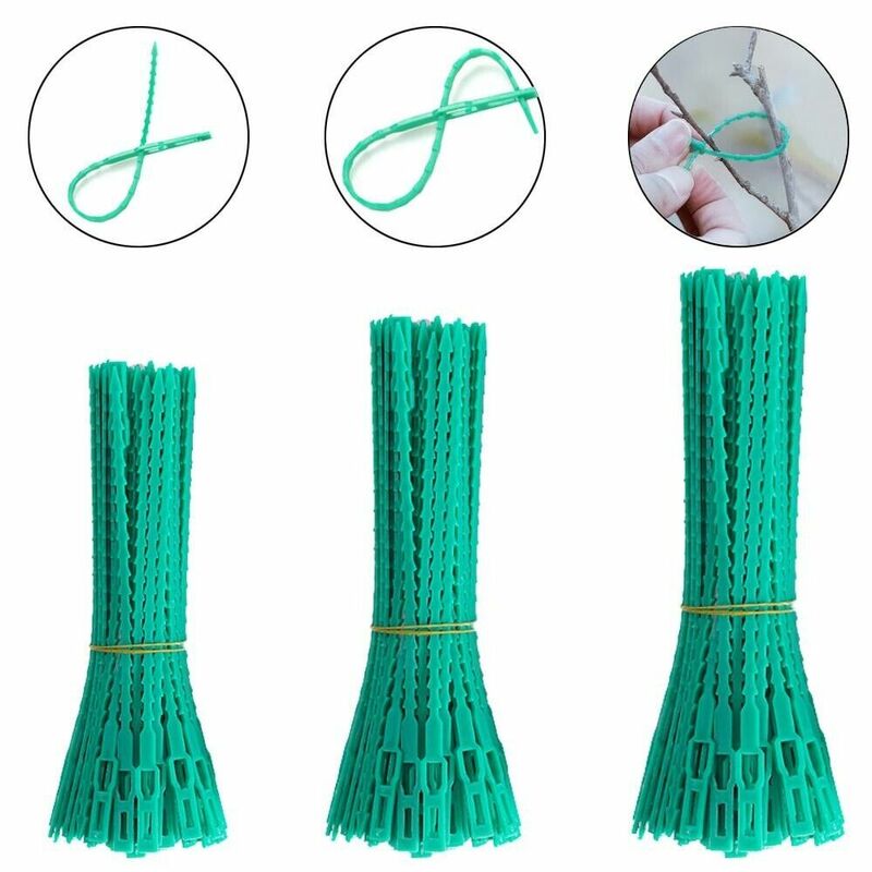 50 buah pita kabel taman dapat digunakan kembali dasi plastik mengunci sendiri ikat tanaman dapat diatur pengencang Semak bungkus kawat putaran