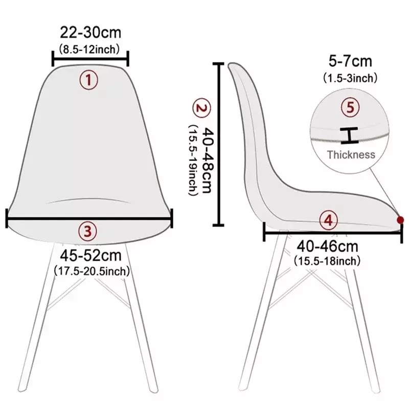 Fundas de terciopelo para sillas de comedor, cubierta elástica sin brazos, lavable