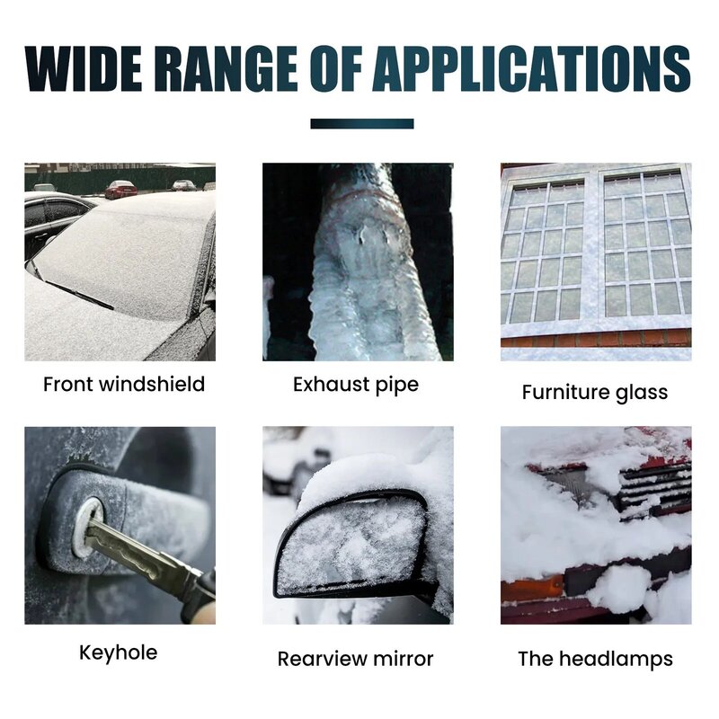 Windschutz scheibe Eisschmelz spray Frostschutz fenster Schnee räumung Winter Enteisung verhindern Frost Auflösung Reinigung Auto Fenster Enteiser
