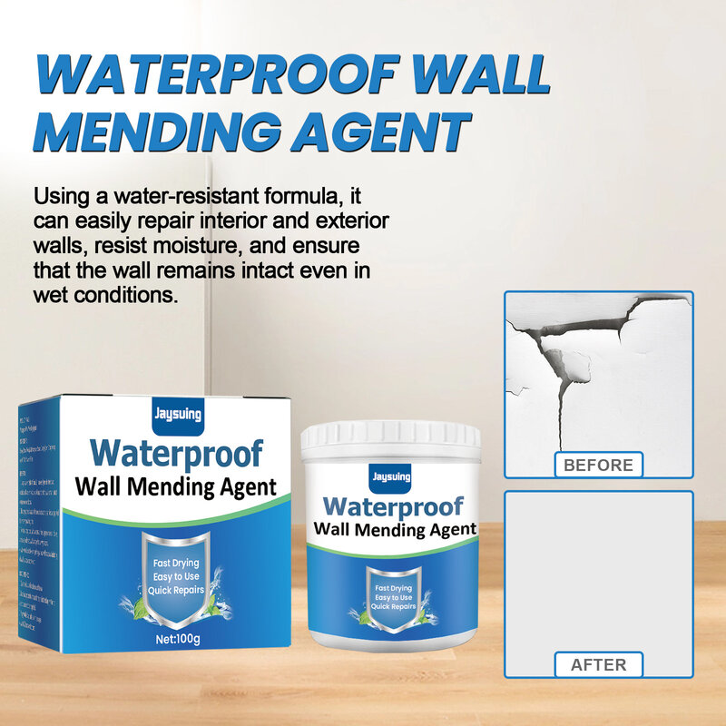 Wall Mending Agent Waterproof Wall Repair Paint Crack Mildew Remover Anti-Leaking Sealant Quick-Drying Restore Wall Repair Paste