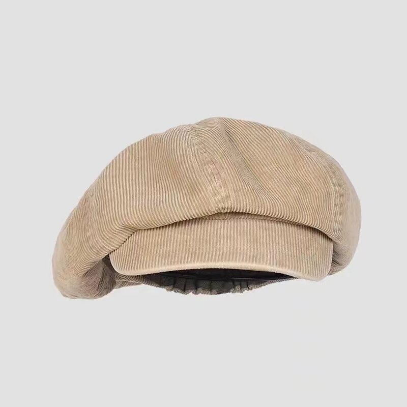 Retro Zeitungs jungen Kappen Männer achteckige Hüte Herbst britische Frauen Maler Kappen Mode Cord Baskenmützen Gorras lässig Baseball Hut