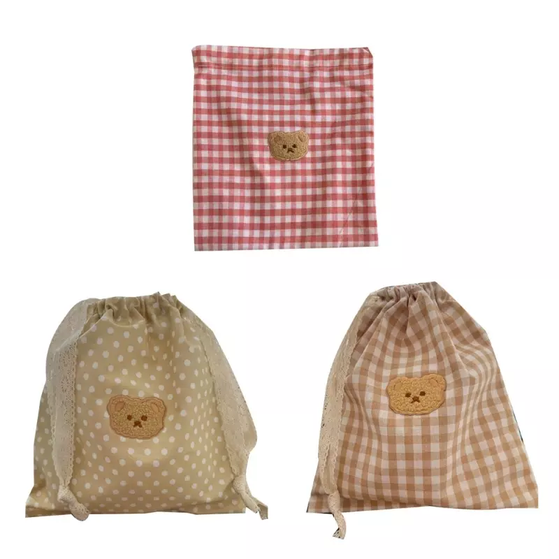 Bolsa pañales oso dibujos animados, Mini bolsa húmeda seca para pañales, bolsa pañales para organizar, cochecito