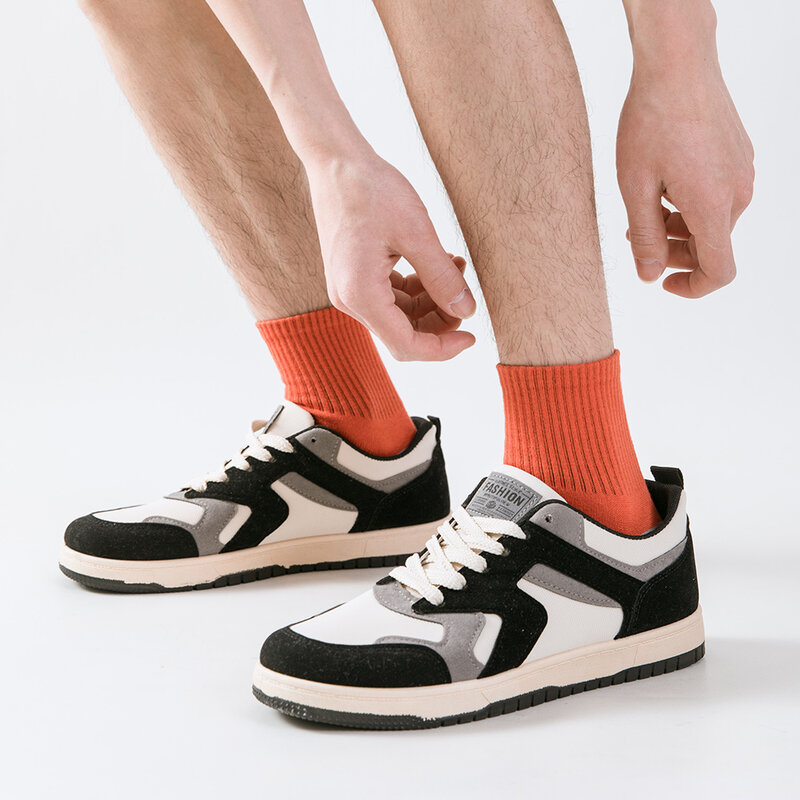 Chaussettes de cheville pour hommes avec coussin Chaussettes de course athlétiques Confort respirant pour 5 paires de chaussettes de sport pour hommes
