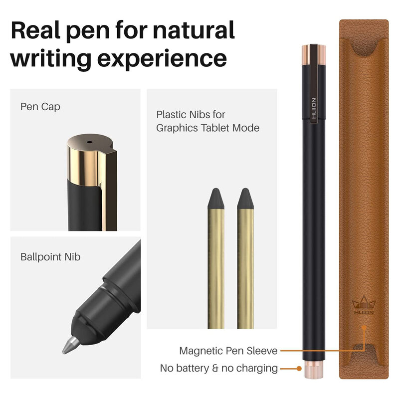 Huion Note Smart Notebook Wireless Graphics Tablet 50 Pages A5 Notepad Electronic Writing Pad Support iOS ipadOS Android Device