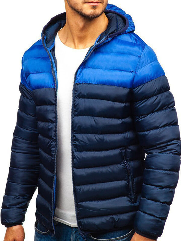Chaqueta de algodón con logotipo personalizado para hombre, abrigo informal de moda, grueso, otoño e invierno, 2024