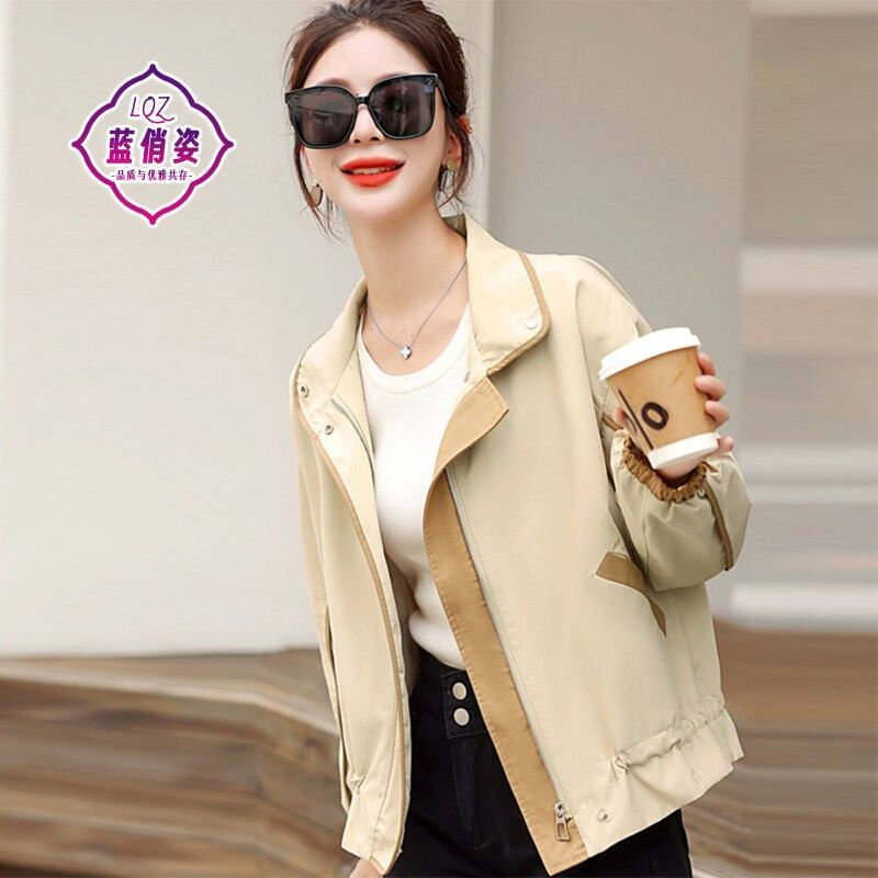 Cardigã de lapela de baixo contraste feminino, jaqueta pequena, blusa feminina solta, moda coreana casual, novo, primavera, 2022