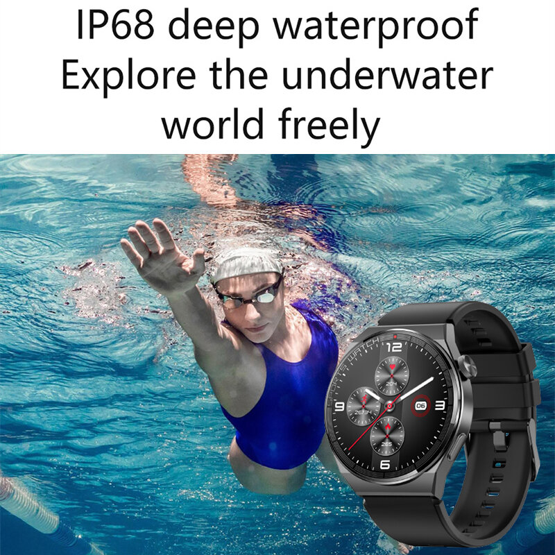 Смарт-часы CanMixs мужские, водостойкие, IP68, с Bluetooth