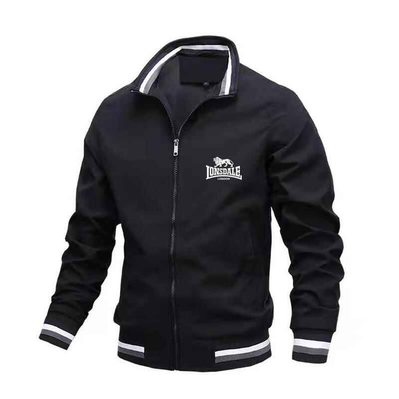 2024 londale Logo Aviator Stand Collar Jacket giacca da Baseball Casual Slim da uomo ultima giacca di alta qualità di moda primaverile