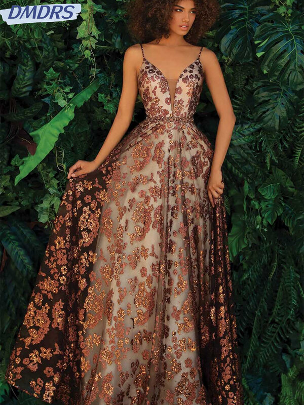 Elegant A-Line Prom Dress 2024 Classic Tulle Evening Dresses Graceful Spaghetti Straps Floor Length Gowns Vestidos De Novia