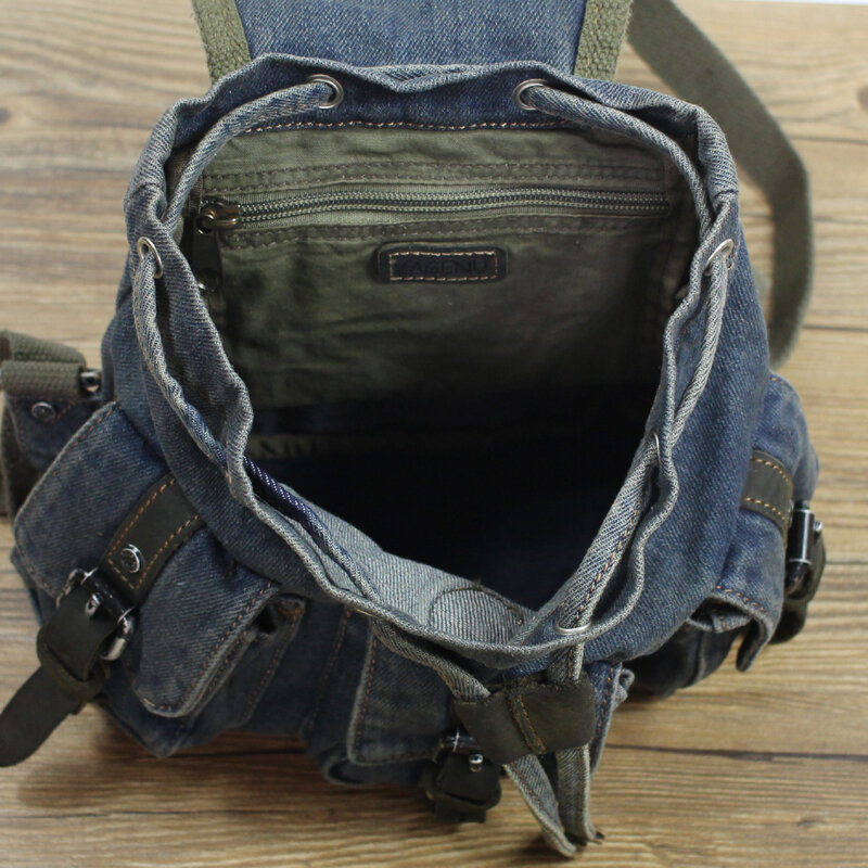 Mini Backpack Women's Bag Retro Nostalgic Denim Backpack Fashion Small Schoolbag Casual