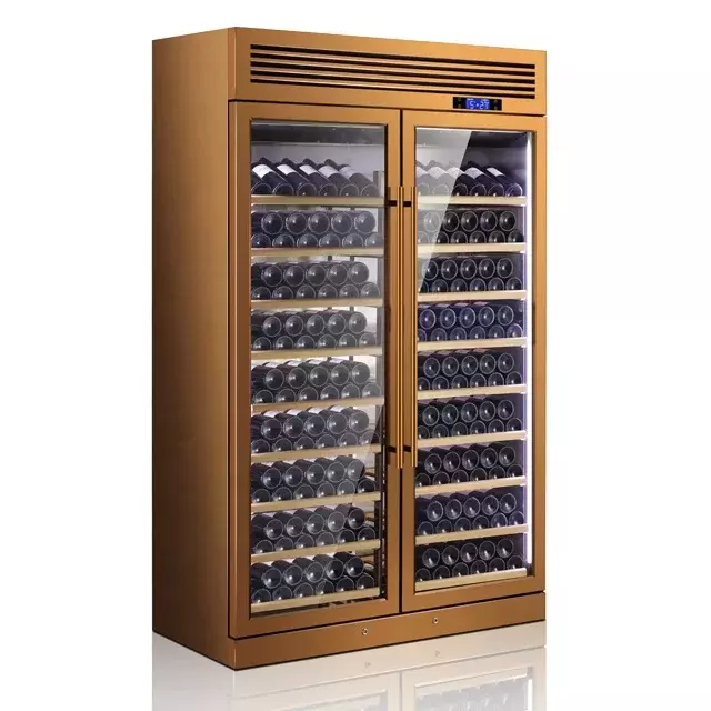 Schładzacz do wina szafka 200 butelek ze stali nierdzewnej w całości 304 lodówka na wino komercyjna