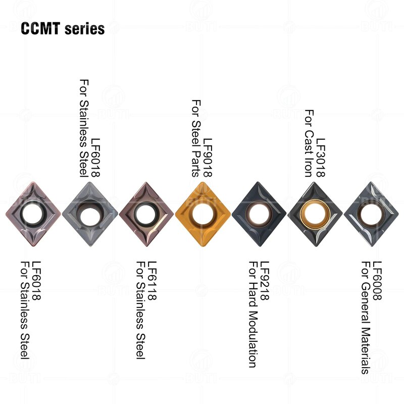 Deskarar-Herramientas de torneado de corte CNC, insertos de carburo para acero inoxidable, 100% Original, CCMT060204, CCMT09T304, CCMT120404, LF6018