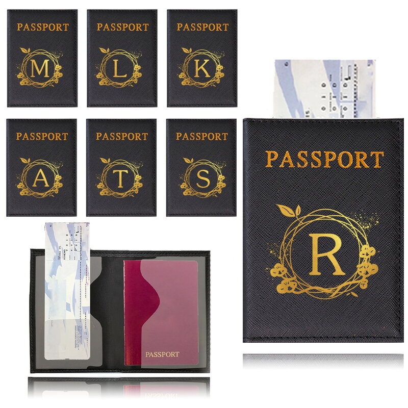 Copertine per passaporto copertine per portafogli da viaggio per passaporti porta carte d'identità serie ghirlanda custodia per portafoglio regalo di nozze di moda in pelle Pu